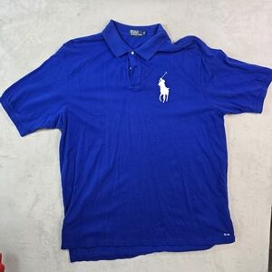 Vtg Polo By Ralph Lauren Polo Men’s 4XLT Blue Short Sleeve Big Pony
